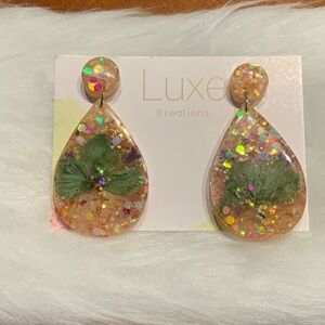 Luxe Kreations Glitter Teardrop Earrings